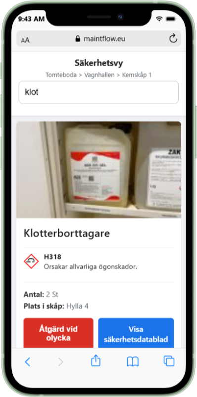 Giftinformation.se – träff: allrengöringsmedel